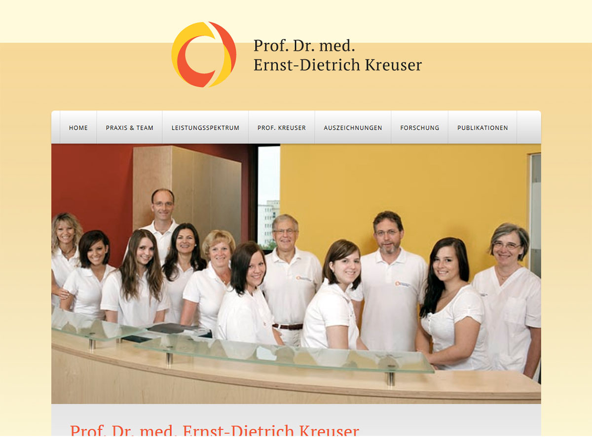 Website Prof. Dr. med. Kreuser